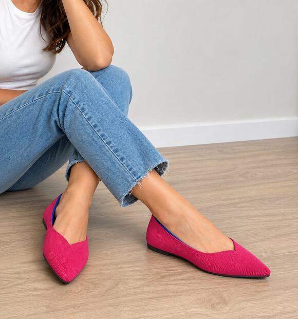 Rothy's Shoes - ROTHY'S The Point Ballet Flats in Retired Hot Pink Size 8.5